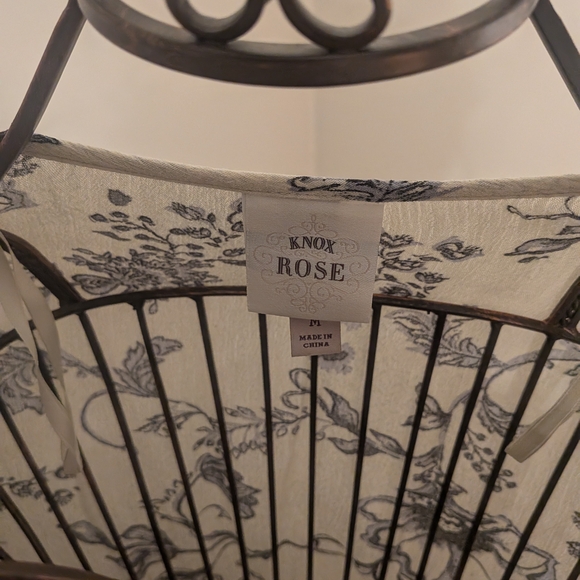 Knox Rose Black and Cream Floral Long Sleeve Dress - Picture 7 of 12